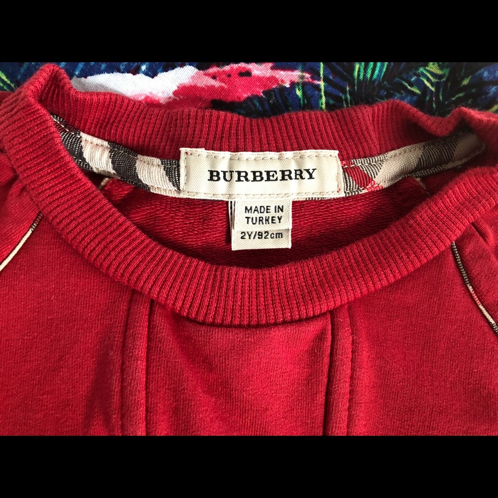 Red Burberry kids dress
